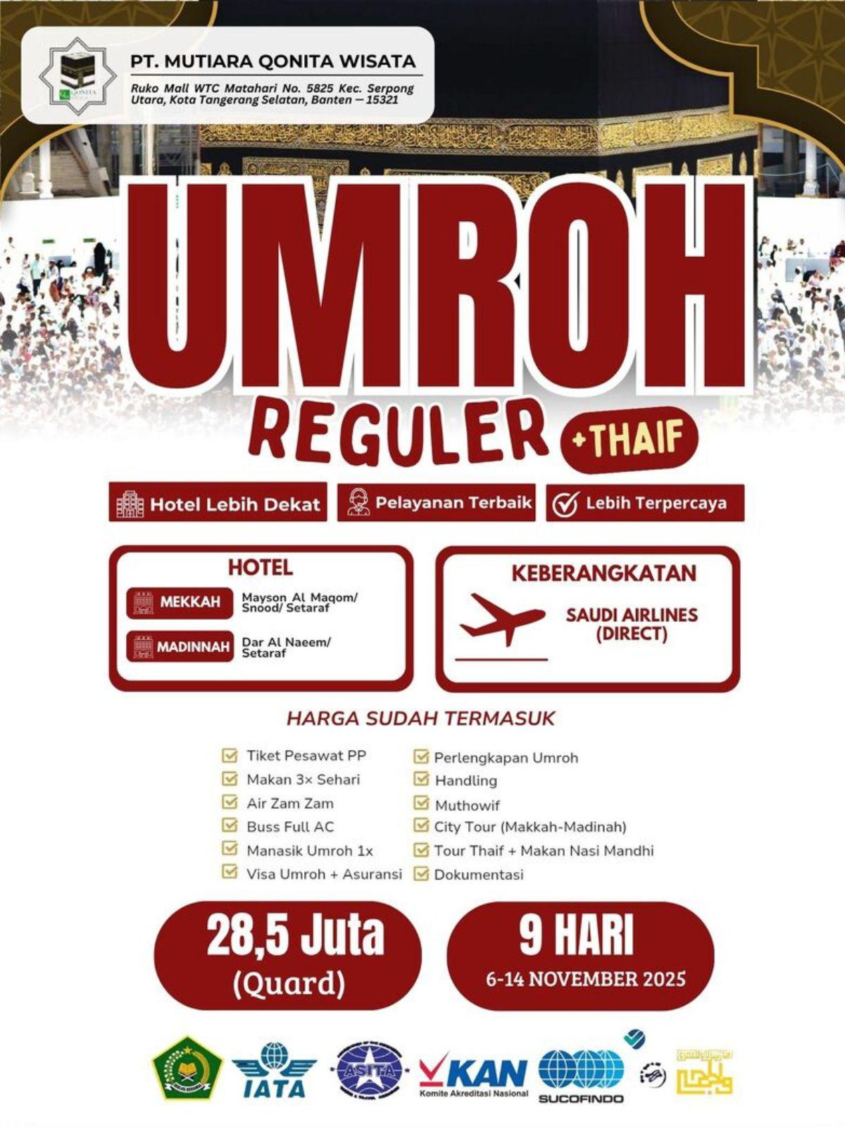 Paket Umroh Reguler